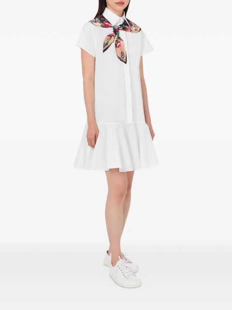 Moschino ruffled-hem short-sleeve dress - White - zdjęcie produktu nr 2