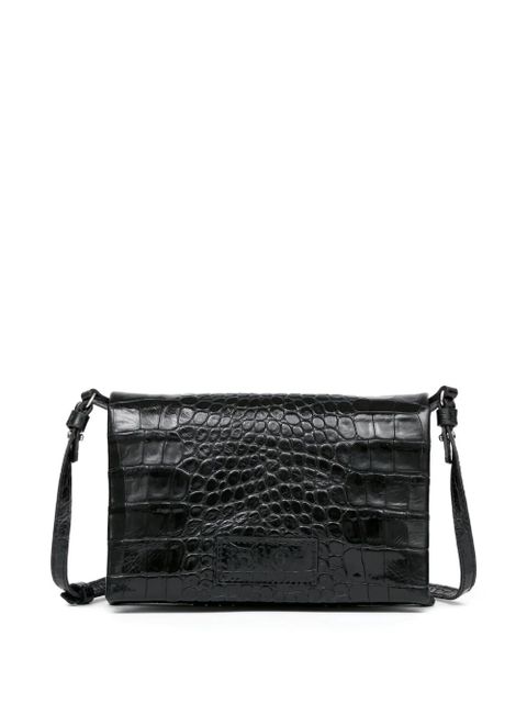 MM6 Maison Margiela small croco-embossed shoulder bag - Black - zdjęcie produktu nr 1