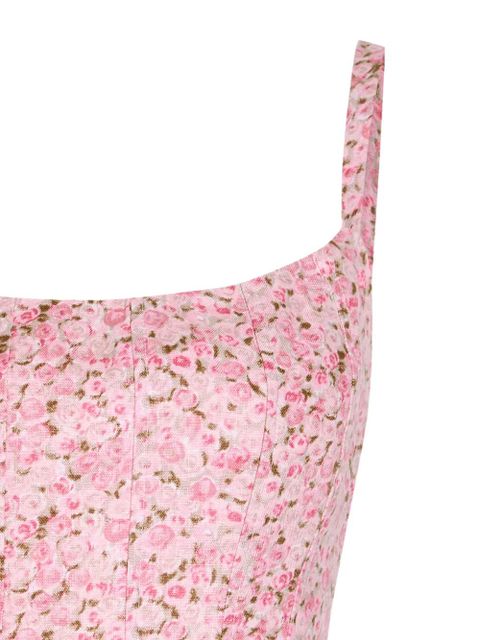 Reformation floral-pattern tank top - Pink - zdjęcie produktu nr 2