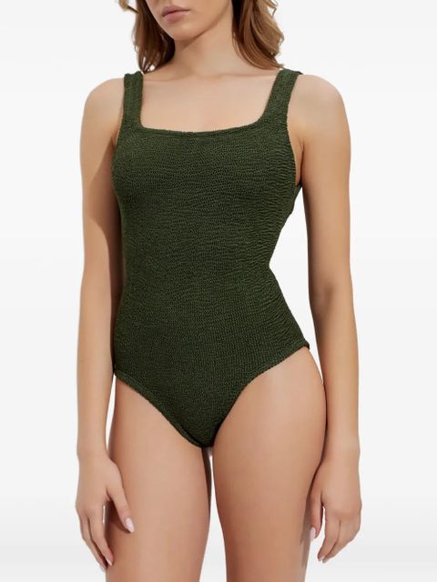 Hunza G square-neck crinkle swimsuit - Green - zdjęcie produktu nr 2