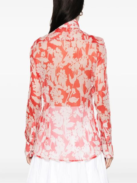 Victoria Beckham chiffon shirt - Red
