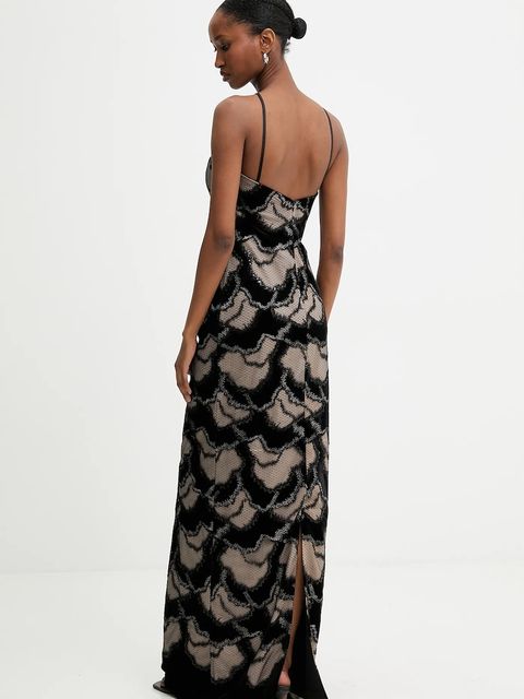 Answear.LAB sukienka kolor beżowy maxi prosta - zdjęcie produktu nr 2