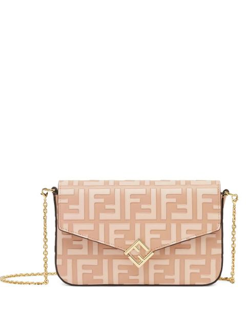 FENDI embossed-logo chain-detail wallet - Pink - zdjęcie produktu nr 1