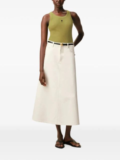 AMI Paris logo-embroidered tank top - Green - zdjęcie produktu nr 2