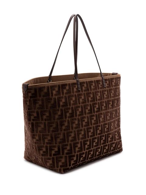 FENDI logo pattern tote bag - Brown