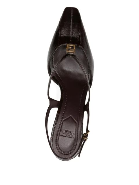 FENDI FFold slingback pumps - Brown