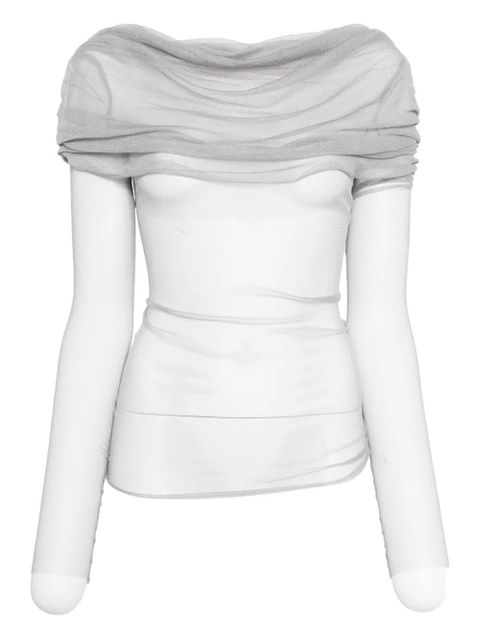 Christopher Esber veiled Top - Grey - zdjęcie produktu nr 1