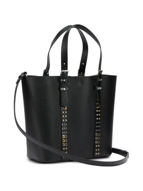 Valentino Garavani medium Rockstud pebbled tote bag - Black