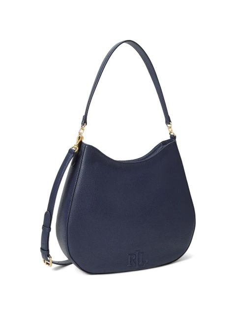Lauren Ralph Lauren embossed-logo shoulder bag - Blue
