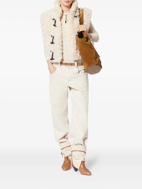 ISABEL MARANT stitched tampa tote shoulder bag - Brown