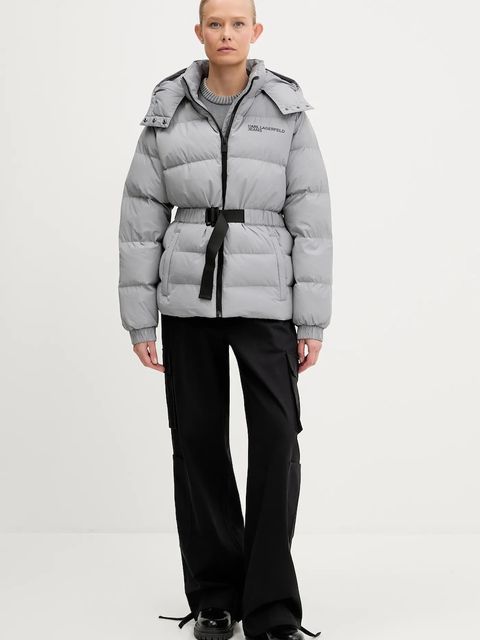 Karl Lagerfeld Jeans kurtka kolor szary zimowa A3W15023