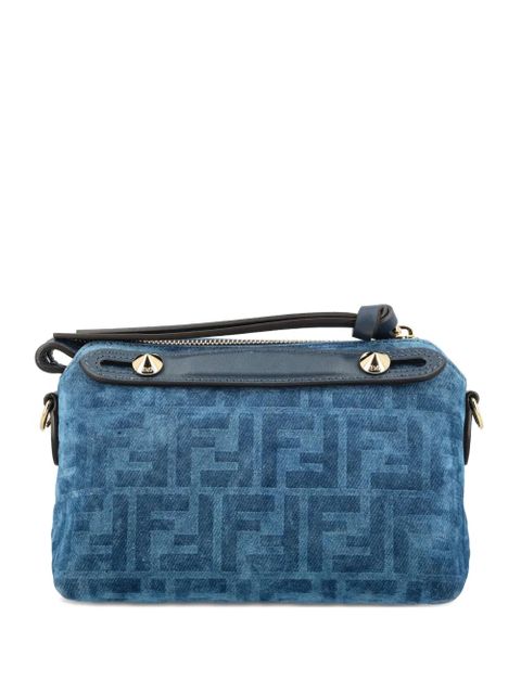 FENDI mini By The Way Soft flocked tote bag - Blue - zdjęcie produktu nr 2