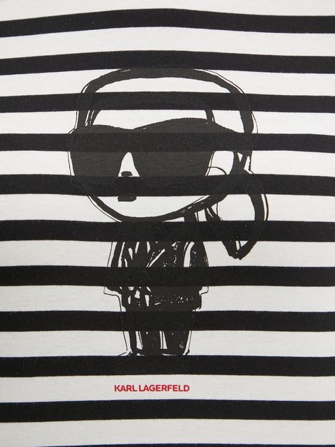 Karl Lagerfeld longsleeve bawełniany IKON kolor czarny A1W17137