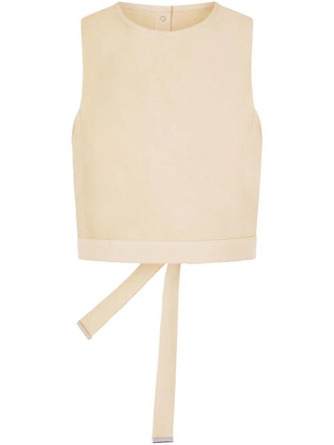 Rabanne sleeveless crop top - Neutrals - zdjęcie produktu nr 1