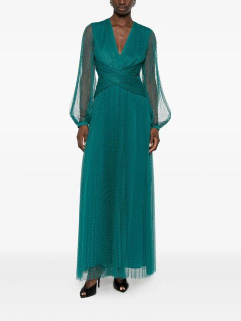 TWINSET twisted long-sleeved dress - Green - zdjęcie produktu nr 2