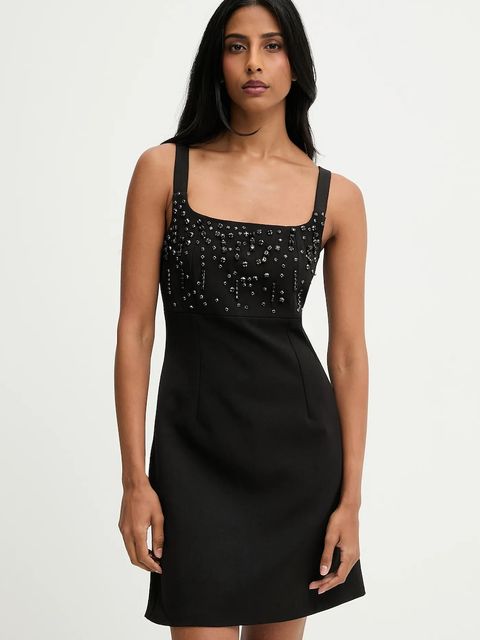 Answear.LAB sukienka kolor czarny mini dopasowana