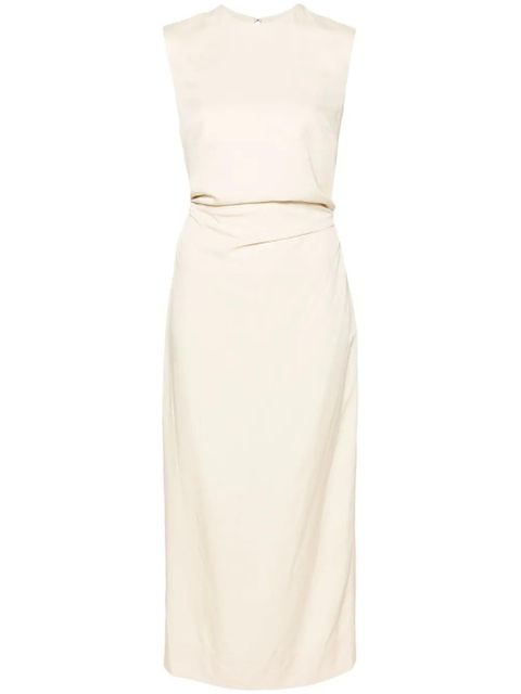 TOTEME tie-waist sleeveless midi dress - Neutrals - zdjęcie produktu nr 1