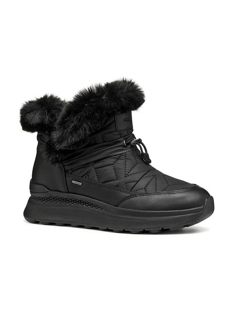 Geox botki D SPHERICA ACTIF X2 damskie kolor czarny na płaskim obcasie D46WPB 0FU85 C9999