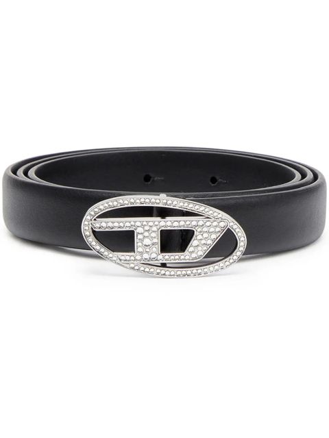 Diesel B-1DR crystal-embellished belt - Black - zdjęcie produktu nr 1