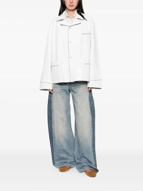 Prada piped-trim jacket - White