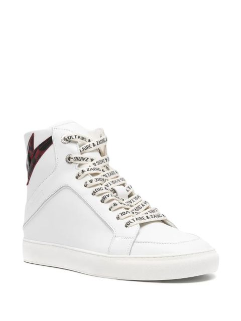 Zadig&Voltaire High Flash leather sneakers - White