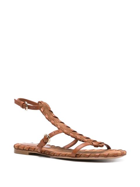 Gianvito Rossi braided-trim sandals - Brown - zdjęcie produktu nr 2