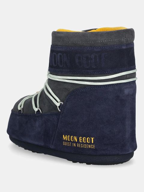 Moon Boot śniegowce zamszowe MB X GIR ICON LOW SUEDE BEADS kolor szary 80D1409730-FH02