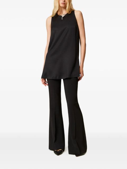 TWINSET crew neck sleeveless blouse - Black - zdjęcie produktu nr 2