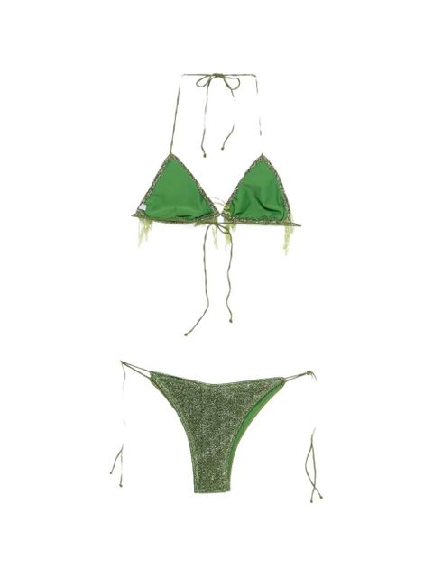 Oséree Lumière 20s Pearls beaded bikini set - Green - zdjęcie produktu nr 2
