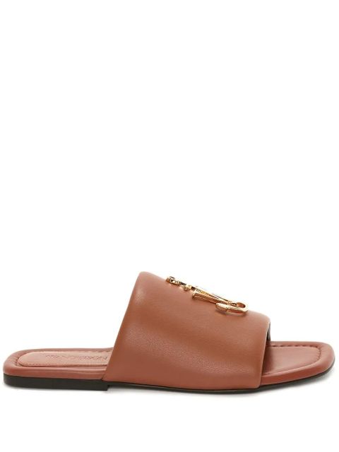 JW Anderson JW Anchor plaque slide sandals - Brown - zdjęcie produktu nr 1