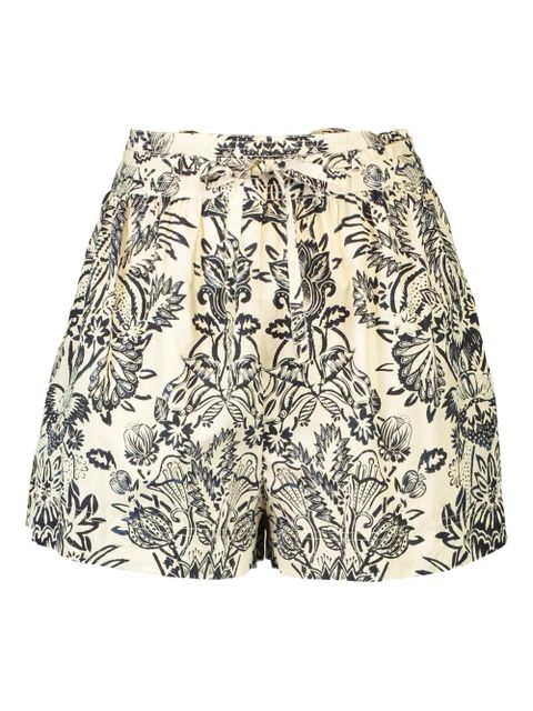 Ulla Johnson Rowan belted floral shorts - Neutrals - zdjęcie produktu nr 1