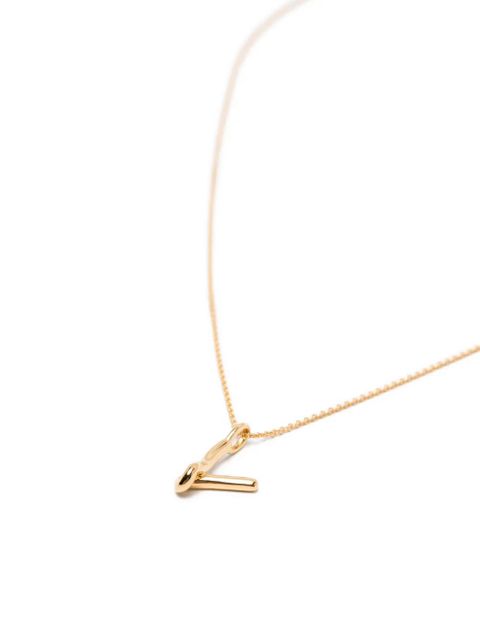 Missoma Curly Molten mini inicial-V necklace - Gold