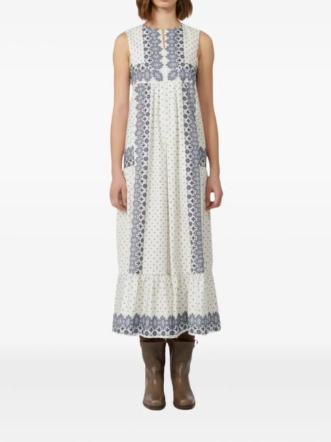 Weekend Max Mara MANILA paisley-print tiered midi dress - White - zdjęcie produktu nr 2