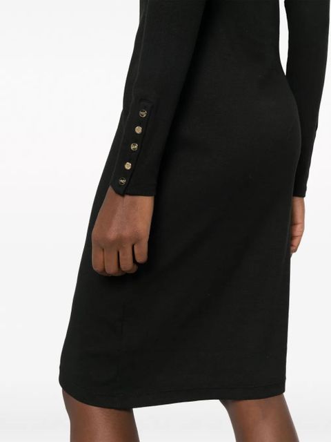 Lauren Ralph Lauren roll-neck fine-ribbed midi dress - Black