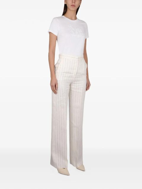 Max Mara logo-embroidery T-shirt - White - zdjęcie produktu nr 2