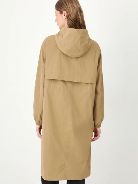 Medicine parka damska kolor beżowy przejściowy oversize - zdjęcie produktu nr 2