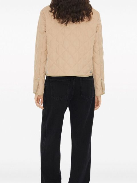 Burberry straight-point collar quilted jacket - Neutrals