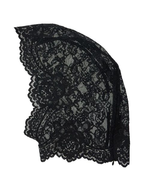 Valentino Garavani logo-detail floral-lace hood - Black - zdjęcie produktu nr 2