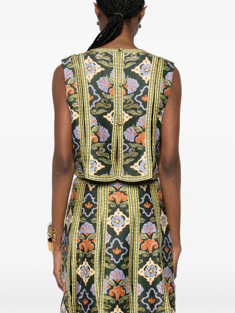 ALEMAIS Oasira floral top - Green