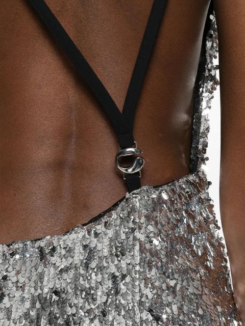 Coperni sequin-embellished maxi dress - Silver