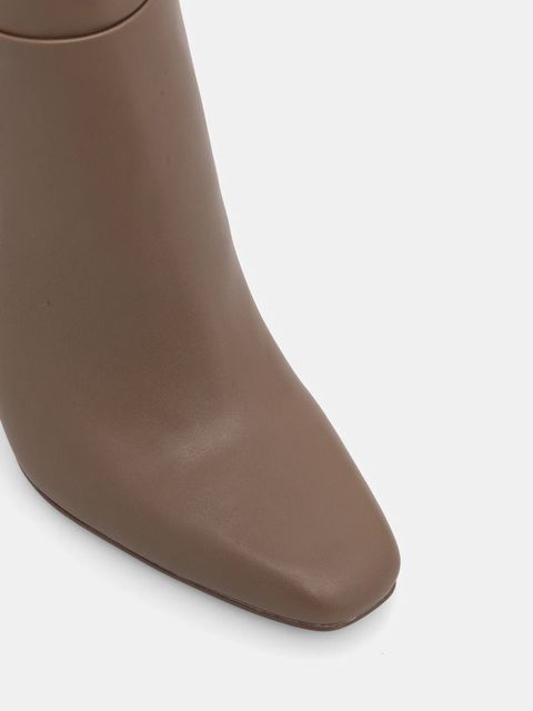 Steve Madden kozaki Ally damskie kolor beżowy na słupku 11002627