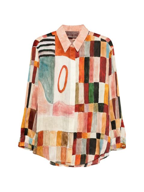 ALEMAIS x Laurence Leenaert Marjorelle patchwork shirt - Orange - zdjęcie produktu nr 1