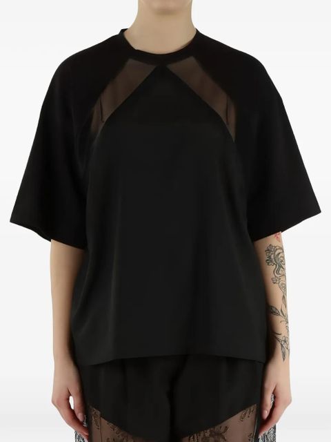 PINKO mesh-panel T-shirt - Black - zdjęcie produktu nr 2