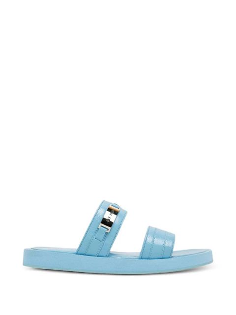 BY FAR grained leather sandals - Blue - zdjęcie produktu nr 1
