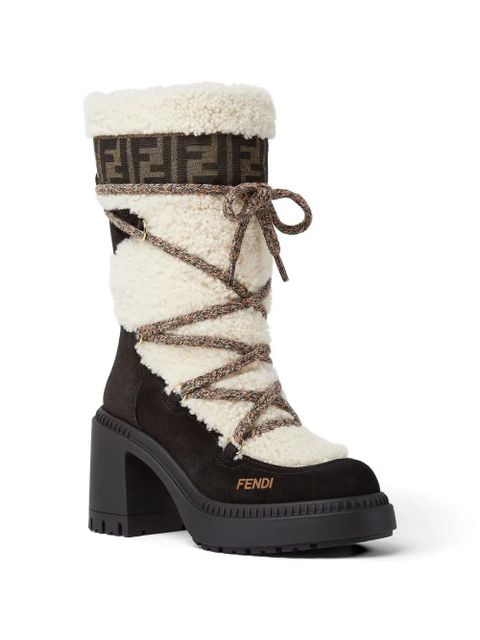 FENDI Apres Chic logo shearling boots - White - zdjęcie produktu nr 2