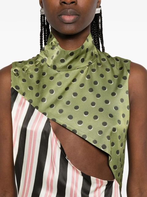 Jean Paul Gaultier patchwork sleeveless maxi dress - Green