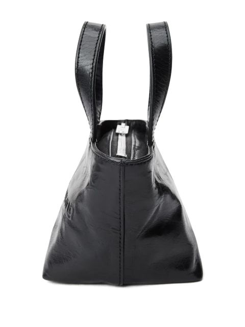 Alexander Wang mini Punch logo-embossed leather tote bag - Black