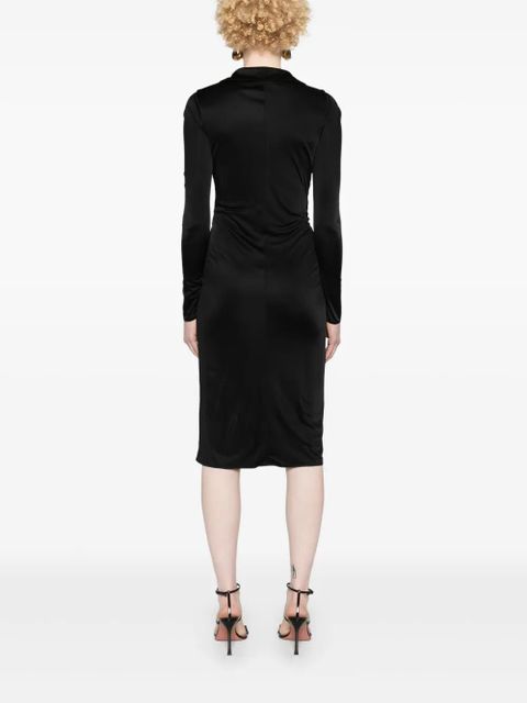 Versace Medusa-plaque jersey midi dress - Black