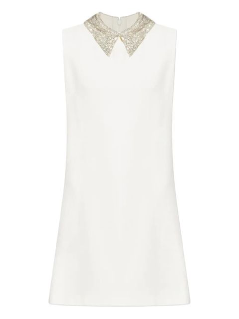 Versace embellished-collar sleeveless mini dress - Neutrals - zdjęcie produktu nr 1