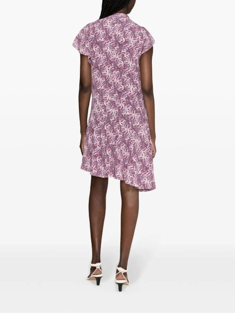ISABEL MARANT Viona floral-print midi dress - Purple - zdjęcie produktu nr 2